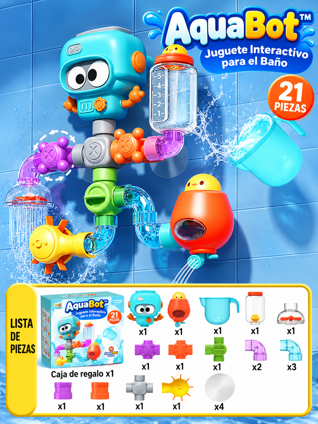 AquaBot™ – Juguete Interactivo para el Baño