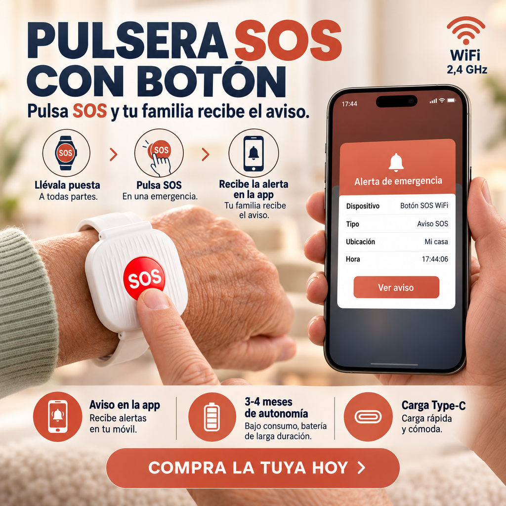 OneTouch™ – Pulsera SOS de Alerta Familiar